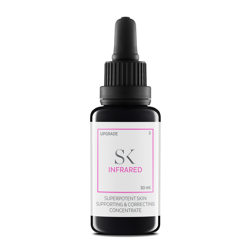 Skintegra Infrared umirujući serum intenzivno vlaži kožu, djeluje na simptome upale, posvjetljuje mrlje i korigira nepravilnosti.